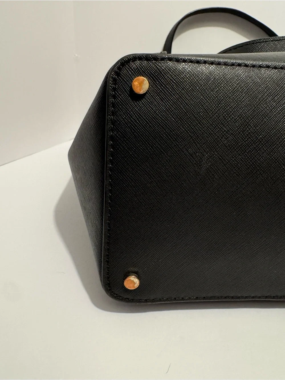 Kate Spade New York Cameron Pocket Tote Black Saffiano Leather Shoulder Bag